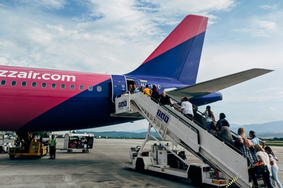 Wizz Air airplane at the airport