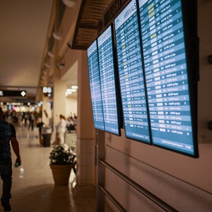 Flight information screens