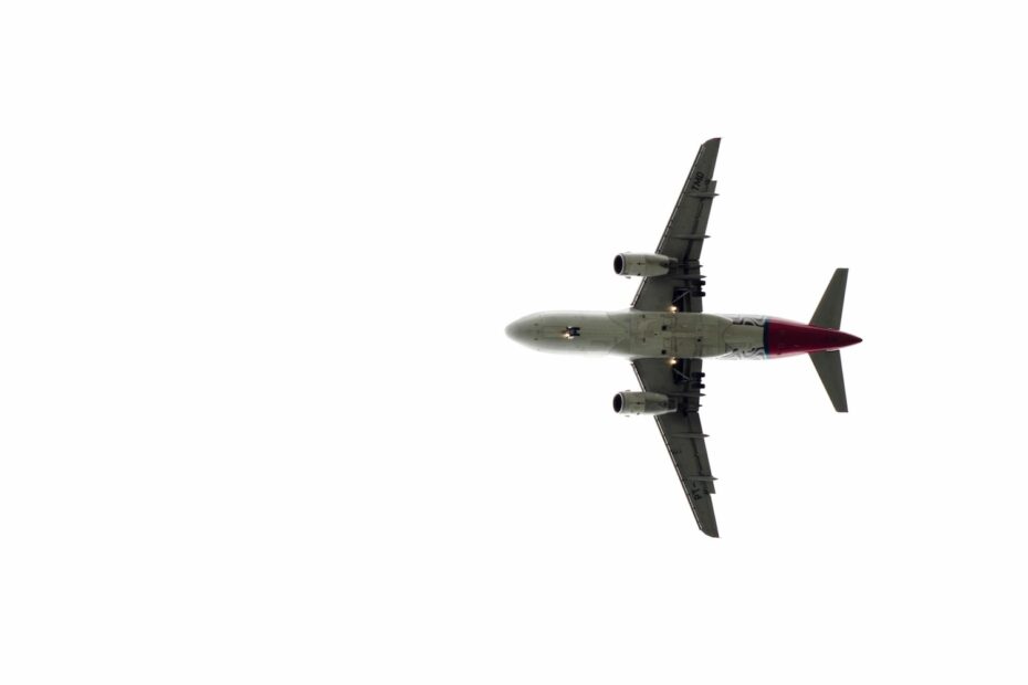 Plane on a white background